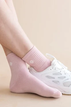 Adult Crew Socks in Blush