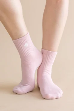 Adult Crew Socks in Blush