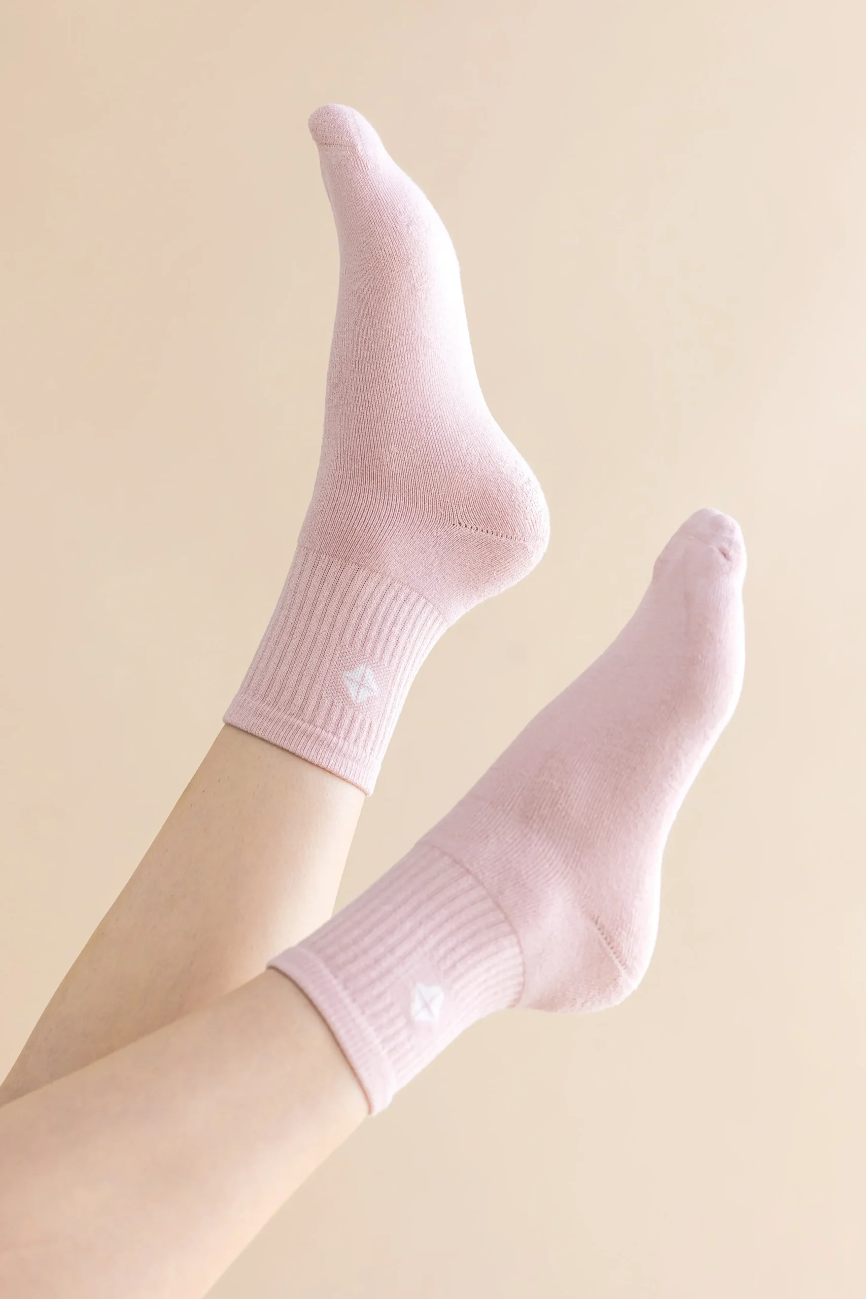 Adult Crew Socks in Blush