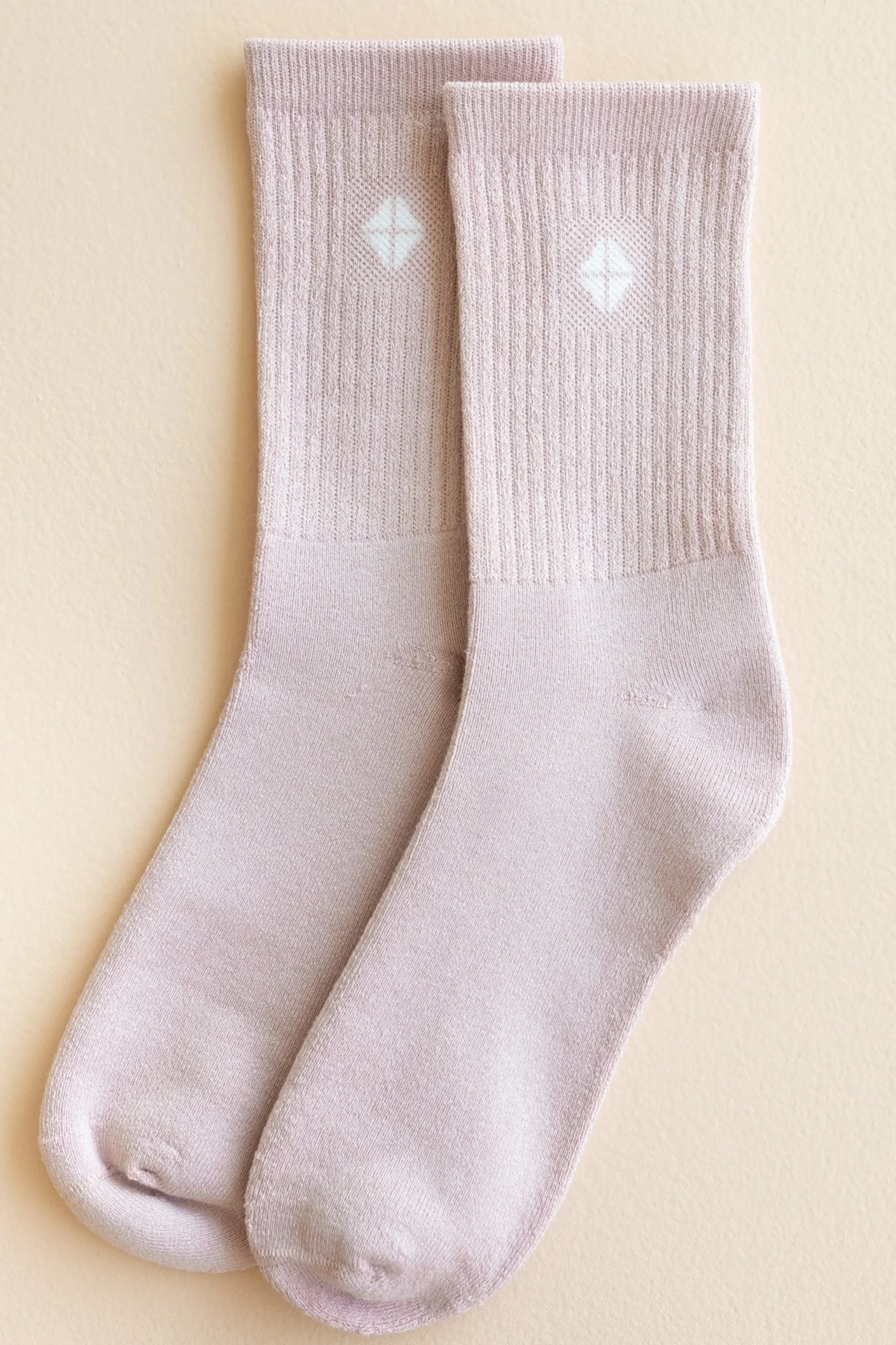 Adult Crew Socks in Blush