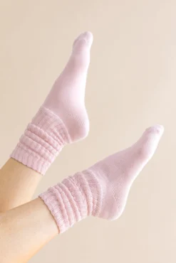 Adult Scrunch Socks in Blush