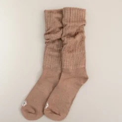 Adult Scrunch Socks in Latte