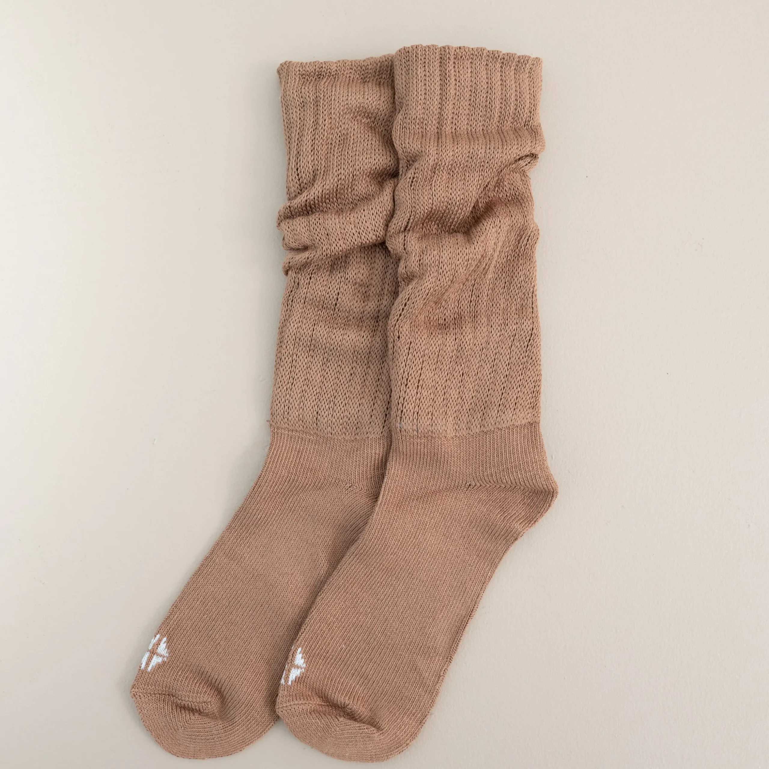 Adult Scrunch Socks in Latte