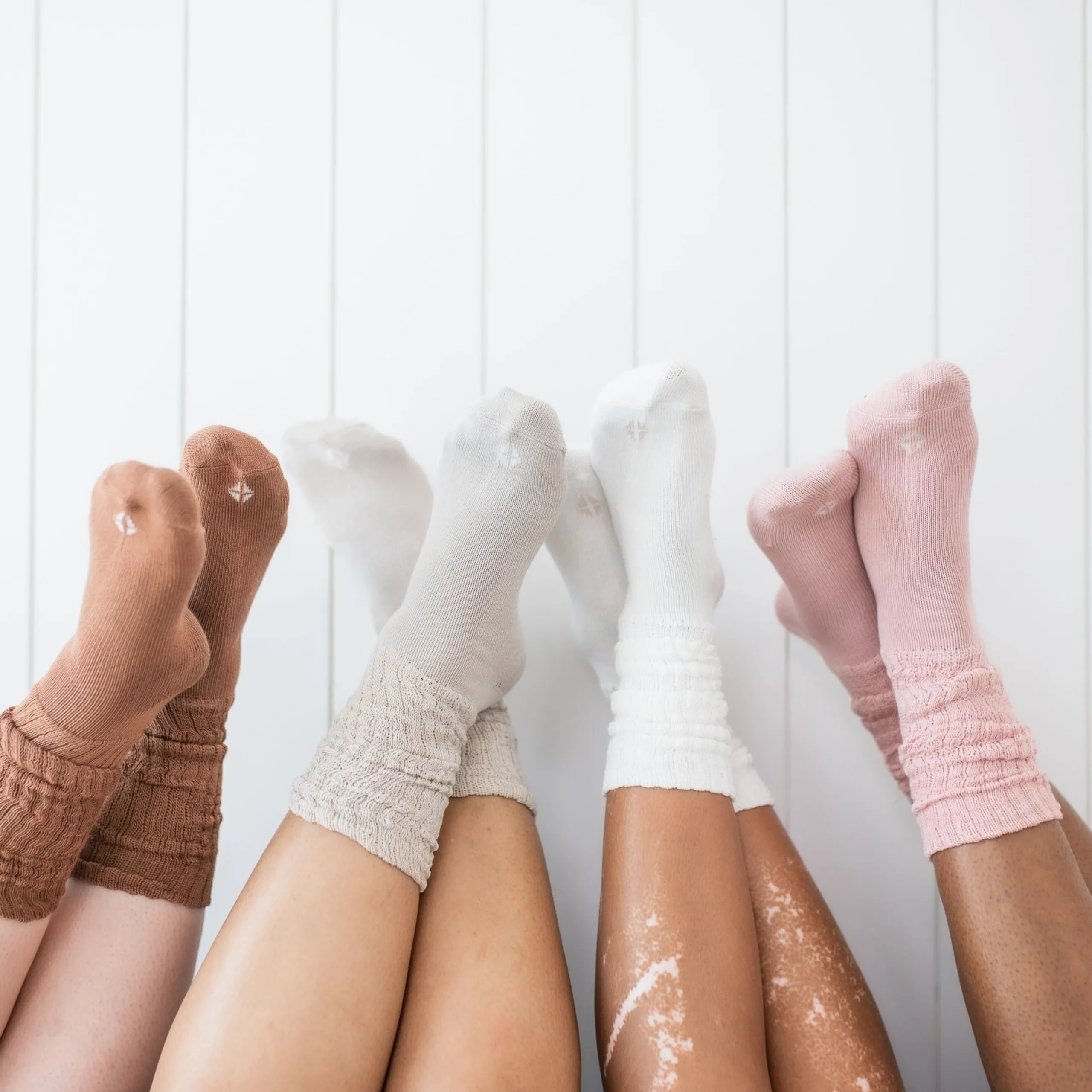 Adult Scrunch Socks in Latte