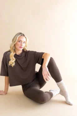 Adult Scrunch Socks in Oat