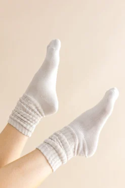 Adult Scrunch Socks in Oat