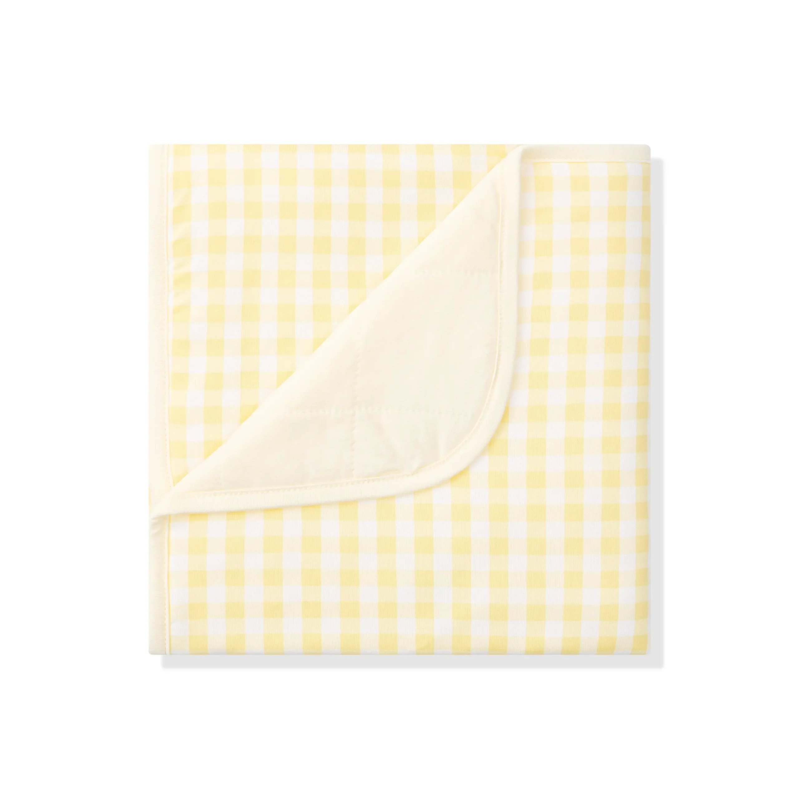 Baby Blanket in Gingham Chamomile 1.0