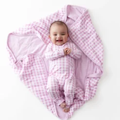 Baby Blanket in Gingham Thistle 1.0