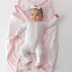 Baby Blanket in Small Sakura Stripe 1.0