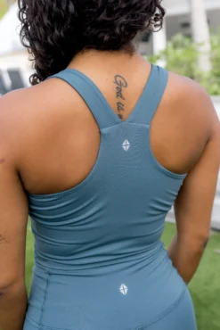 Bamboo Flex Bra Tank in Atlantic