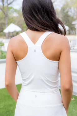 Bamboo Flex Bra Tank in Snow