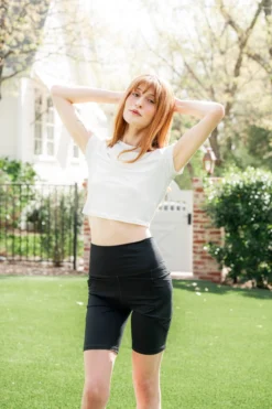 Bamboo Flex High Rise Biker Short in Midnight