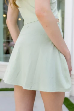 Bamboo Flex Skort in Basil