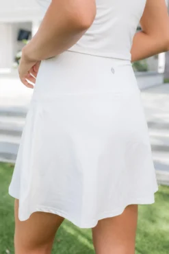 Bamboo Flex Skort in Snow