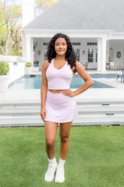 Bamboo Flex Skort in Thistle