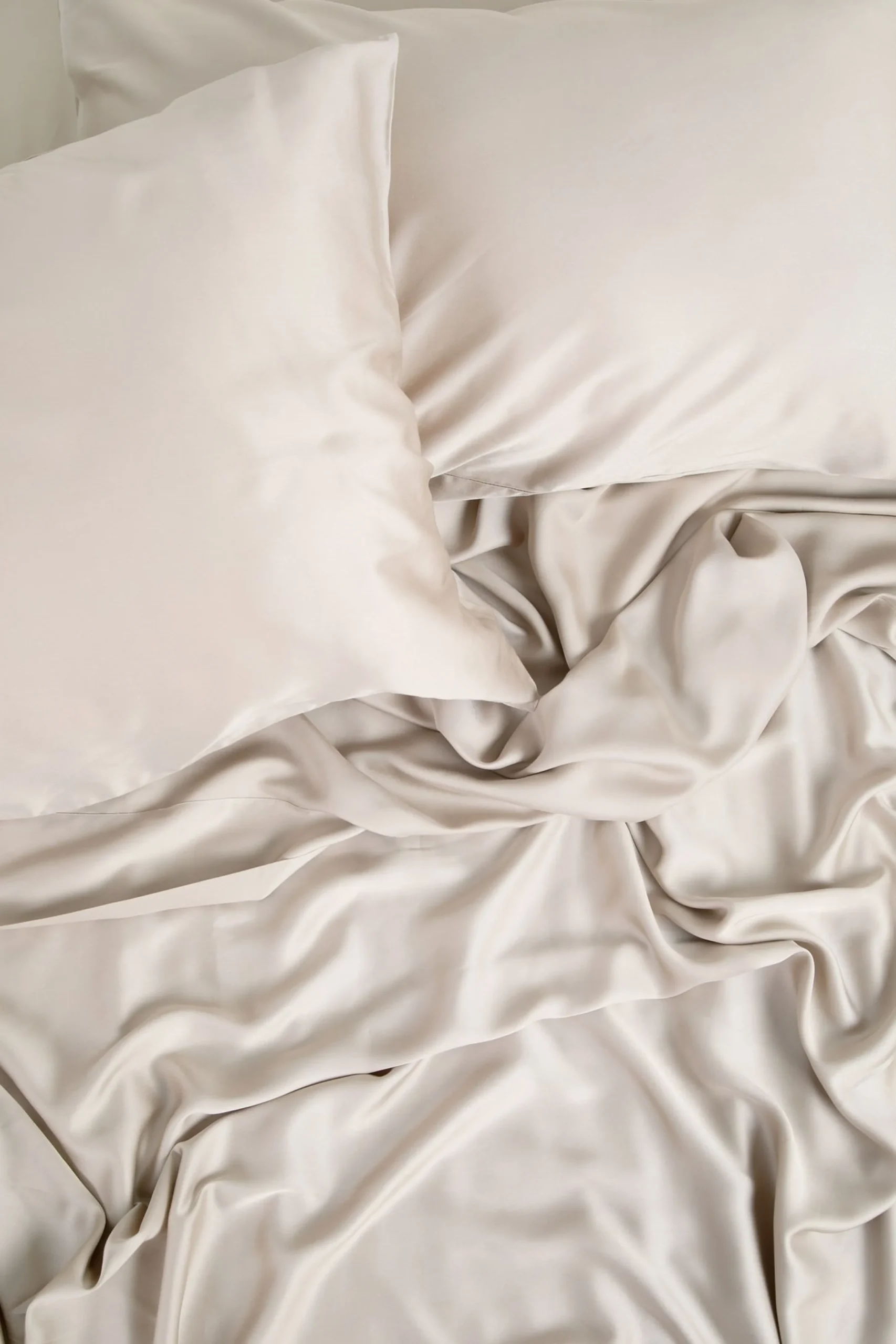 Bamboo Sateen Pillowcase Set in Sand Stone