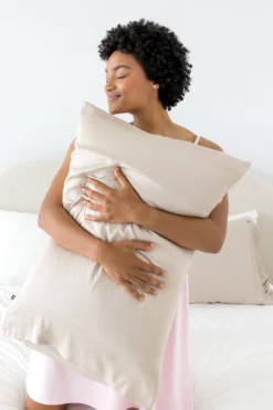 Bamboo Sateen Pillowcase Set in Sand Stone