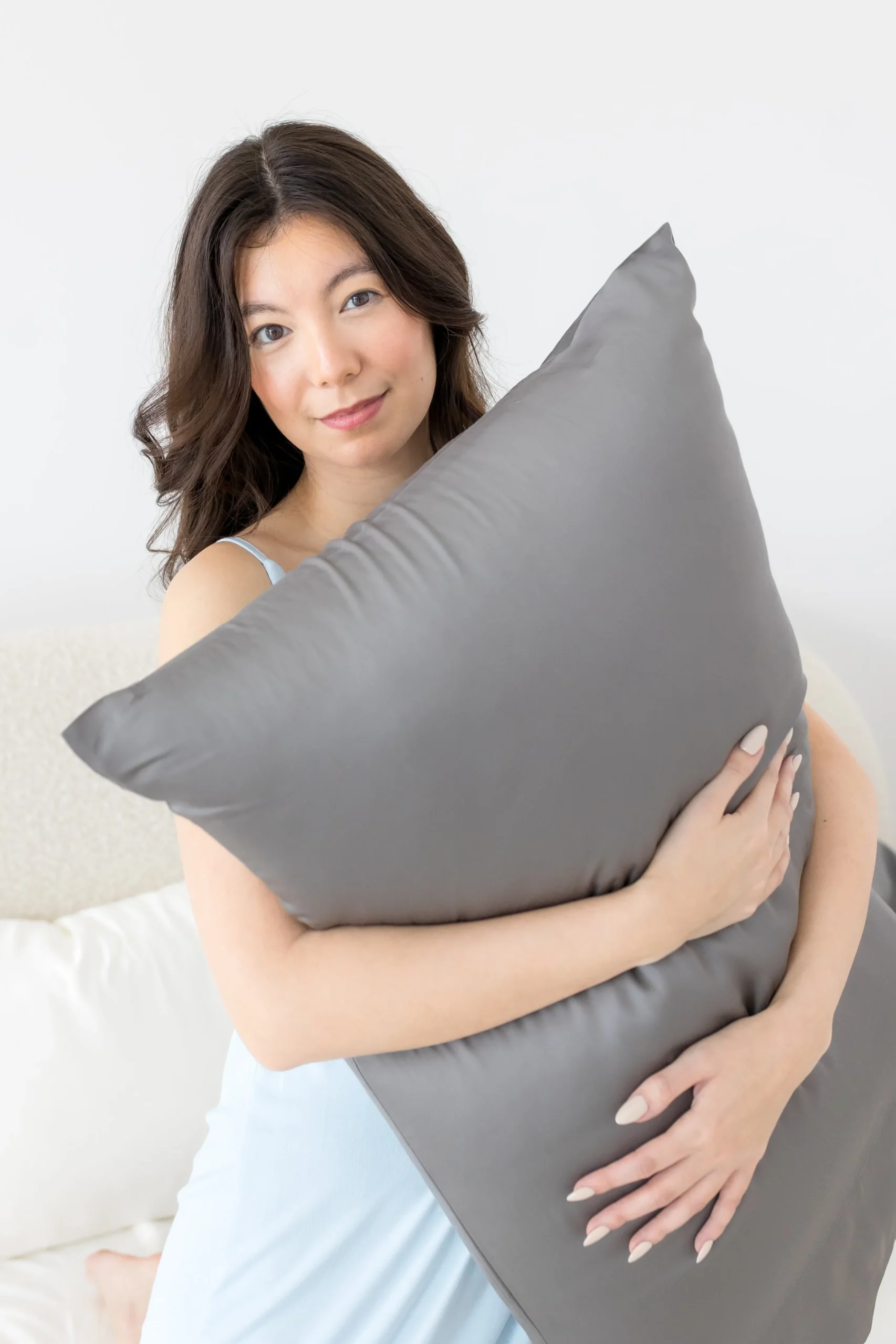Bamboo Sateen Pillowcase Set in Ash