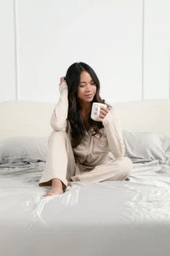 Bamboo Sateen Sheet Set in Dove Gray