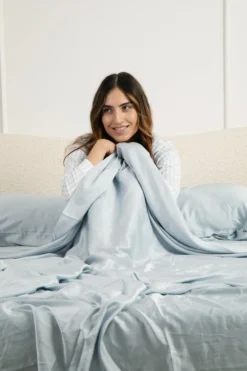 Bamboo Sateen Sheet Set in Ice