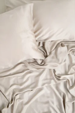 Bamboo Sateen Sheet Set in Sand Stone