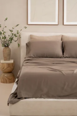 Bamboo Sateen Sheet Set in Truffle