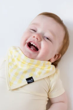 Bib in Gingham Chamomile