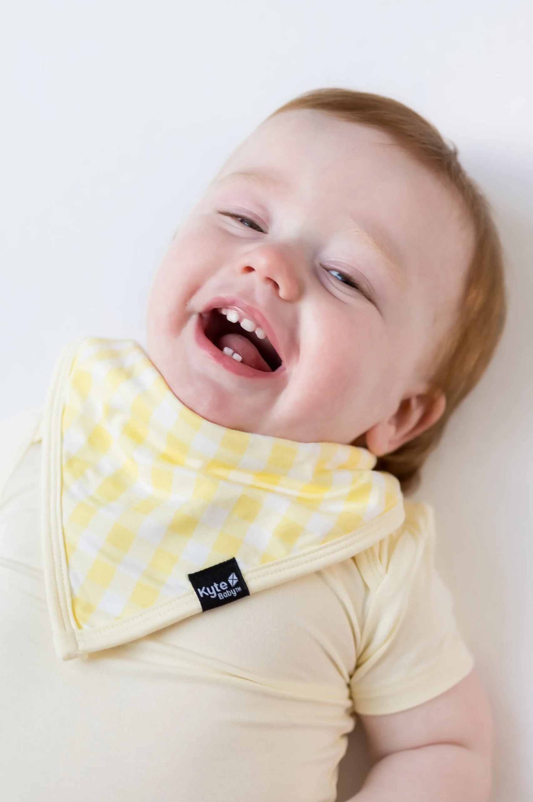 Bib in Gingham Chamomile