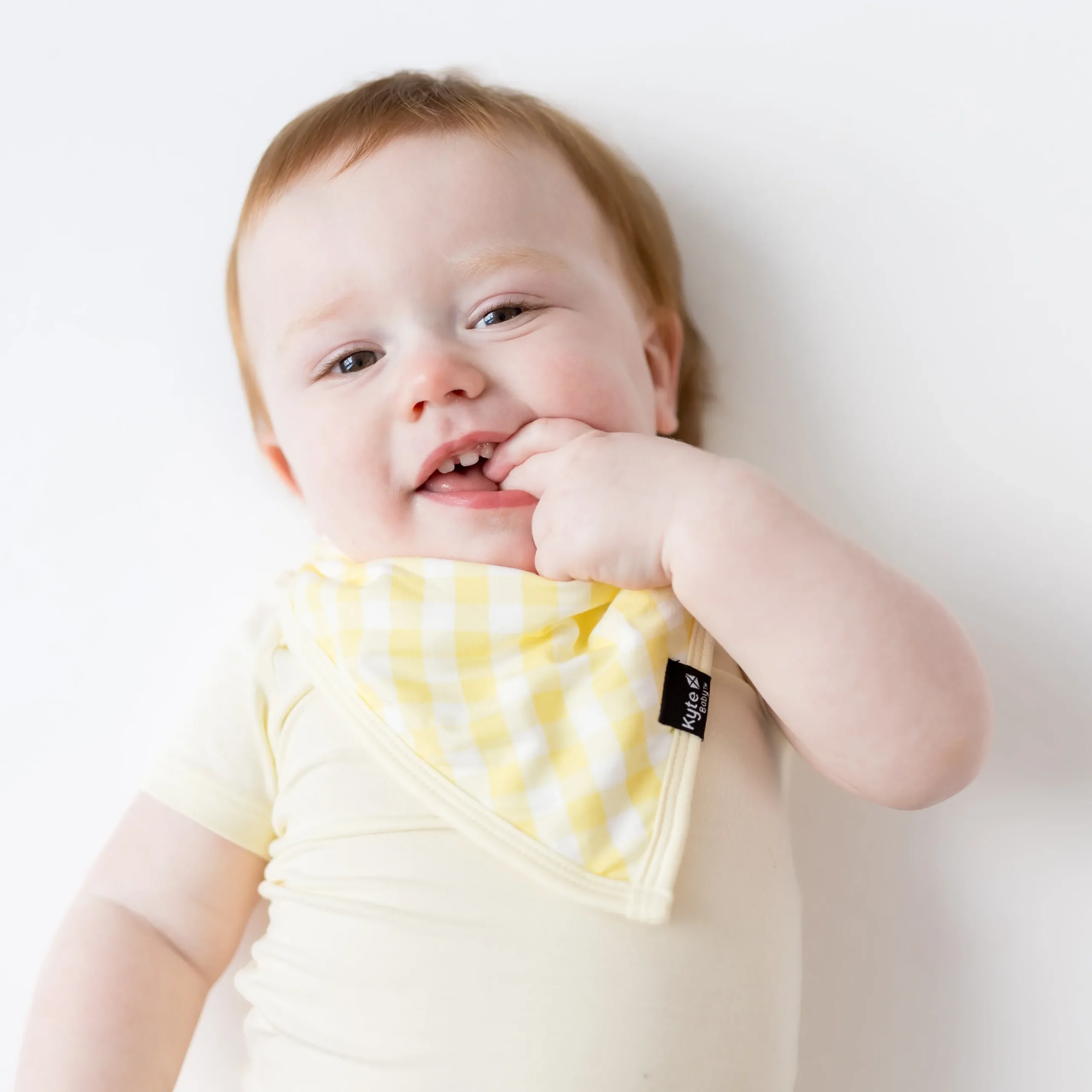 Bib in Gingham Chamomile