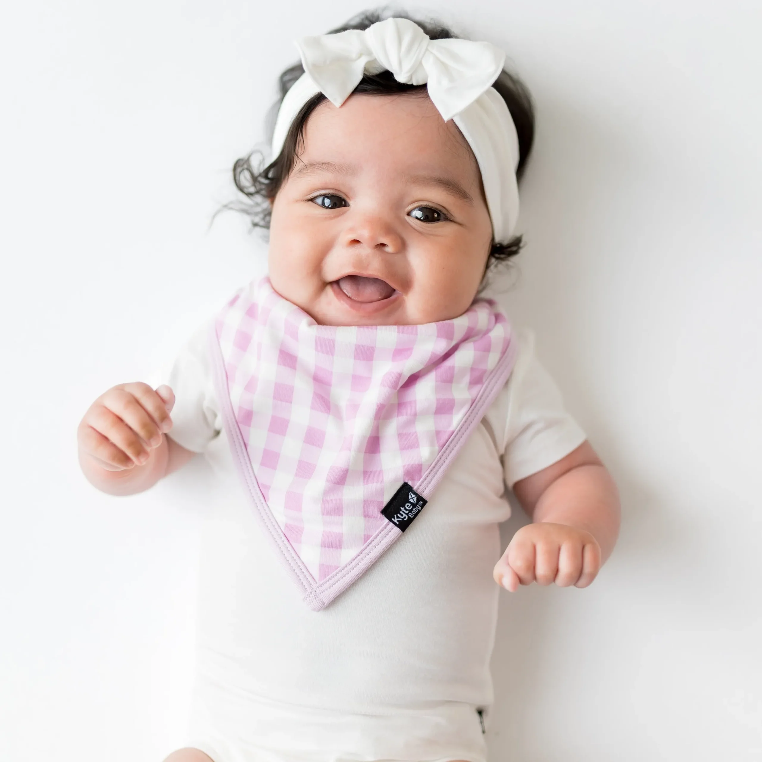 Bib in Gingham Thistle
