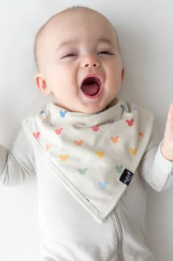 Bib in Pastel Mickey Mouse