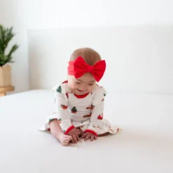 Bow Headband in Cardinal