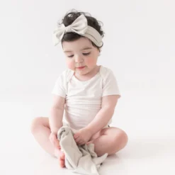 Bow Headband in Oat