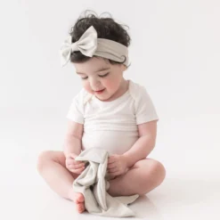 Bow Headband in Oat
