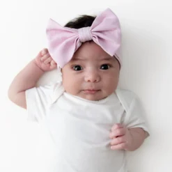 Bow Headband in Thistle
