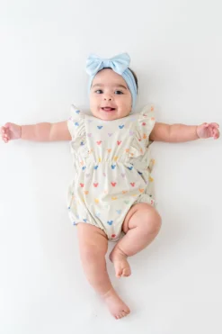 Bubble Romper in Pastel Mickey Mouse