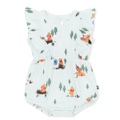 Bubble Romper in Winnie the Pooh Hundred Acre Wood