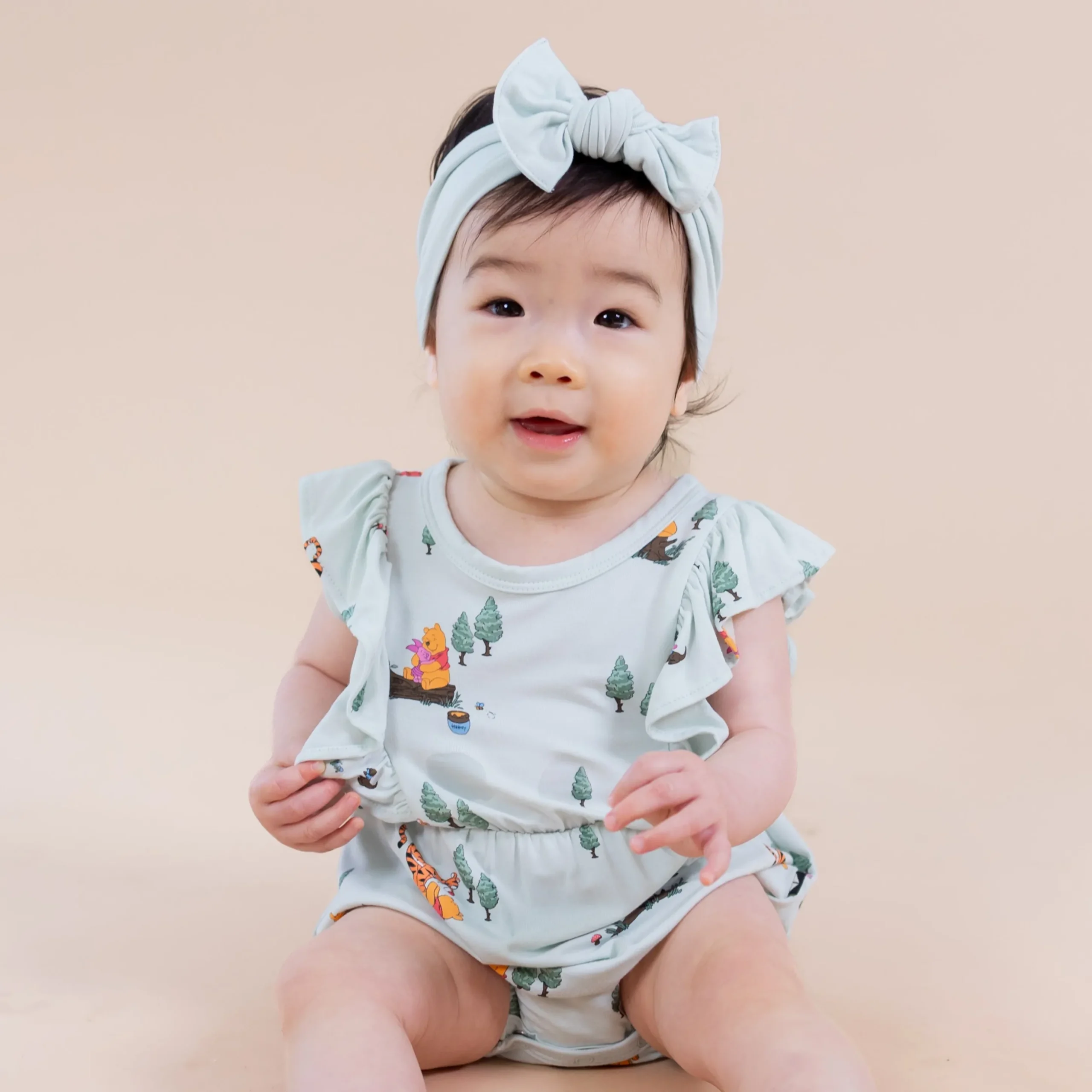 Bubble Romper in Winnie the Pooh Hundred Acre Wood