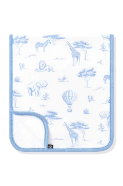 Burp Cloth in Toile Safari