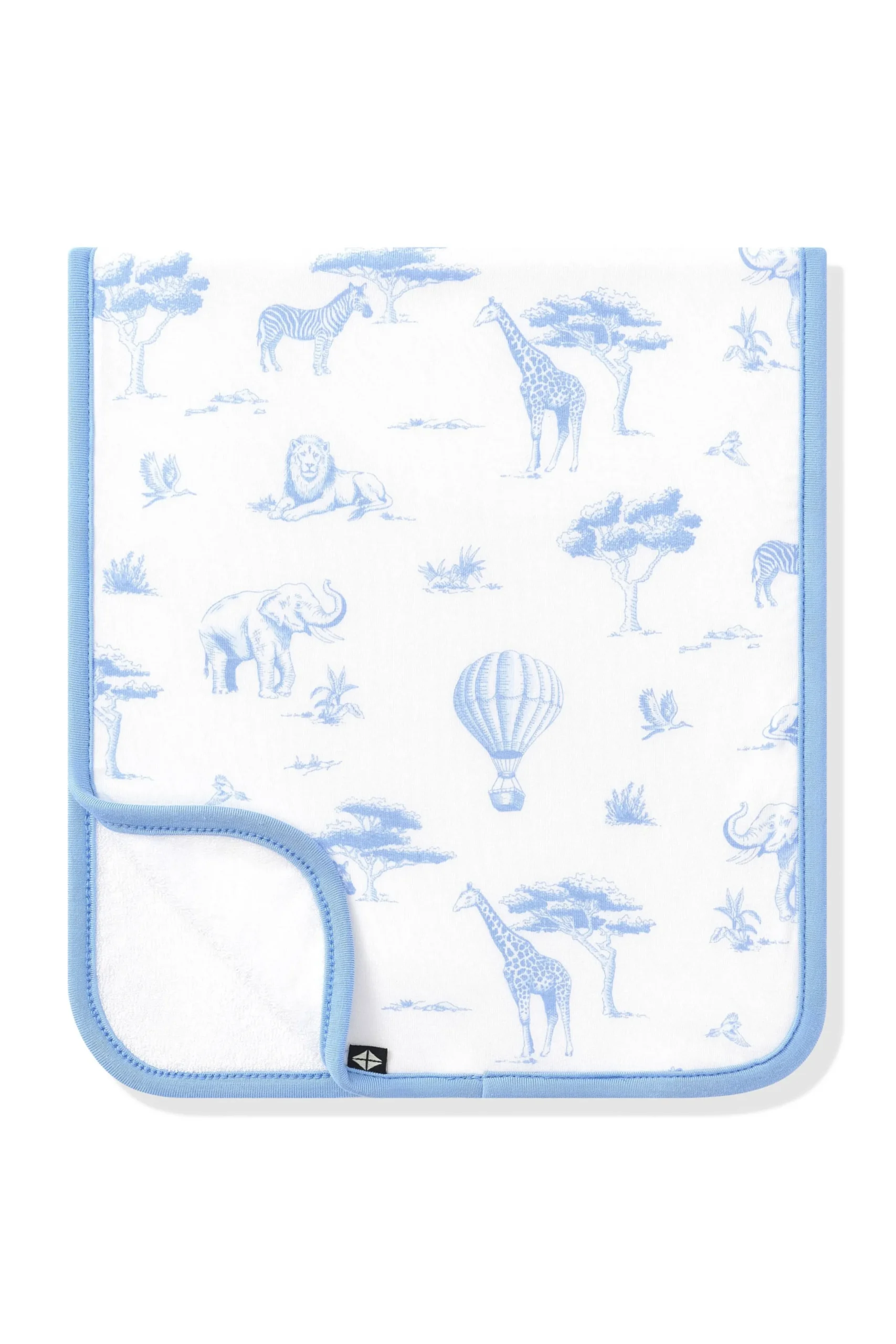 Burp Cloth in Toile Safari