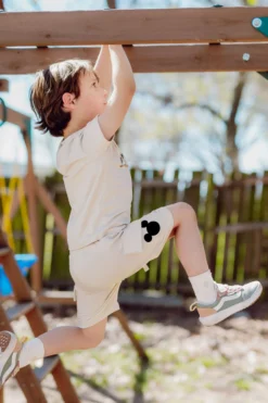 Cargo Short in Mickey Mouse on Ecru