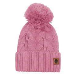 Chunky Cable Knit Beanie in Apple Blossom