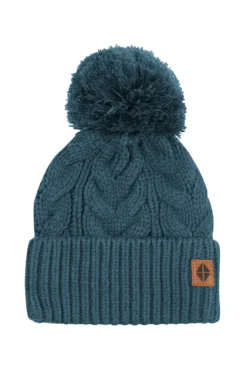 Chunky Cable Knit Beanie in Atlantic