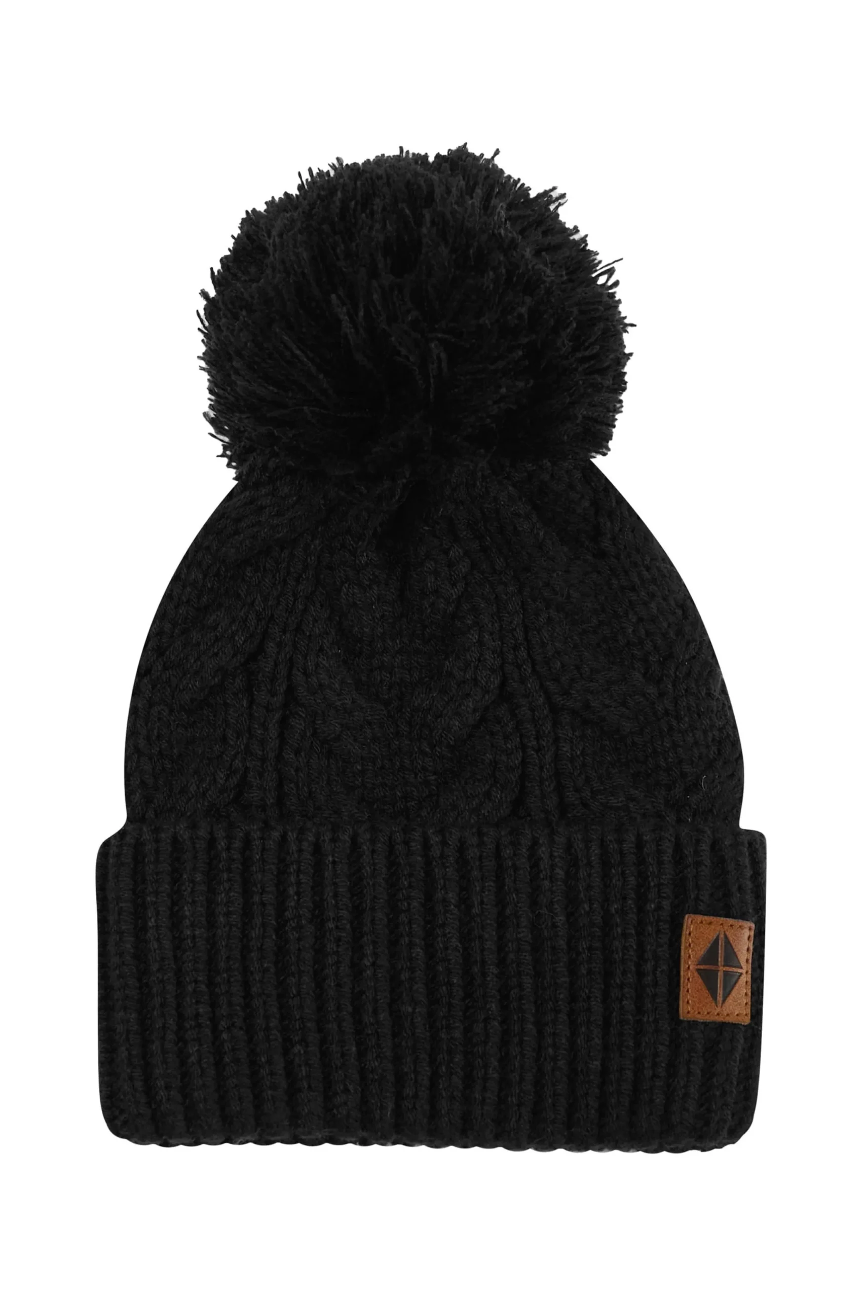 Chunky Cable Knit Beanie in Midnight
