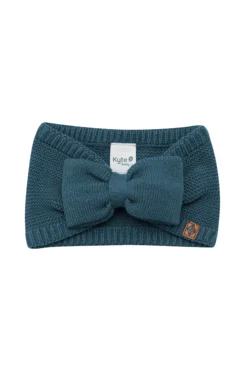 Chunky Knit Bow Headband in Atlantic