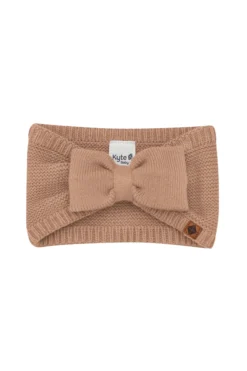 Chunky Knit Bow Headband in Latte