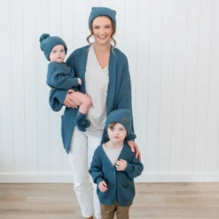 Chunky Knit Oversized Cardigan in Atlantic