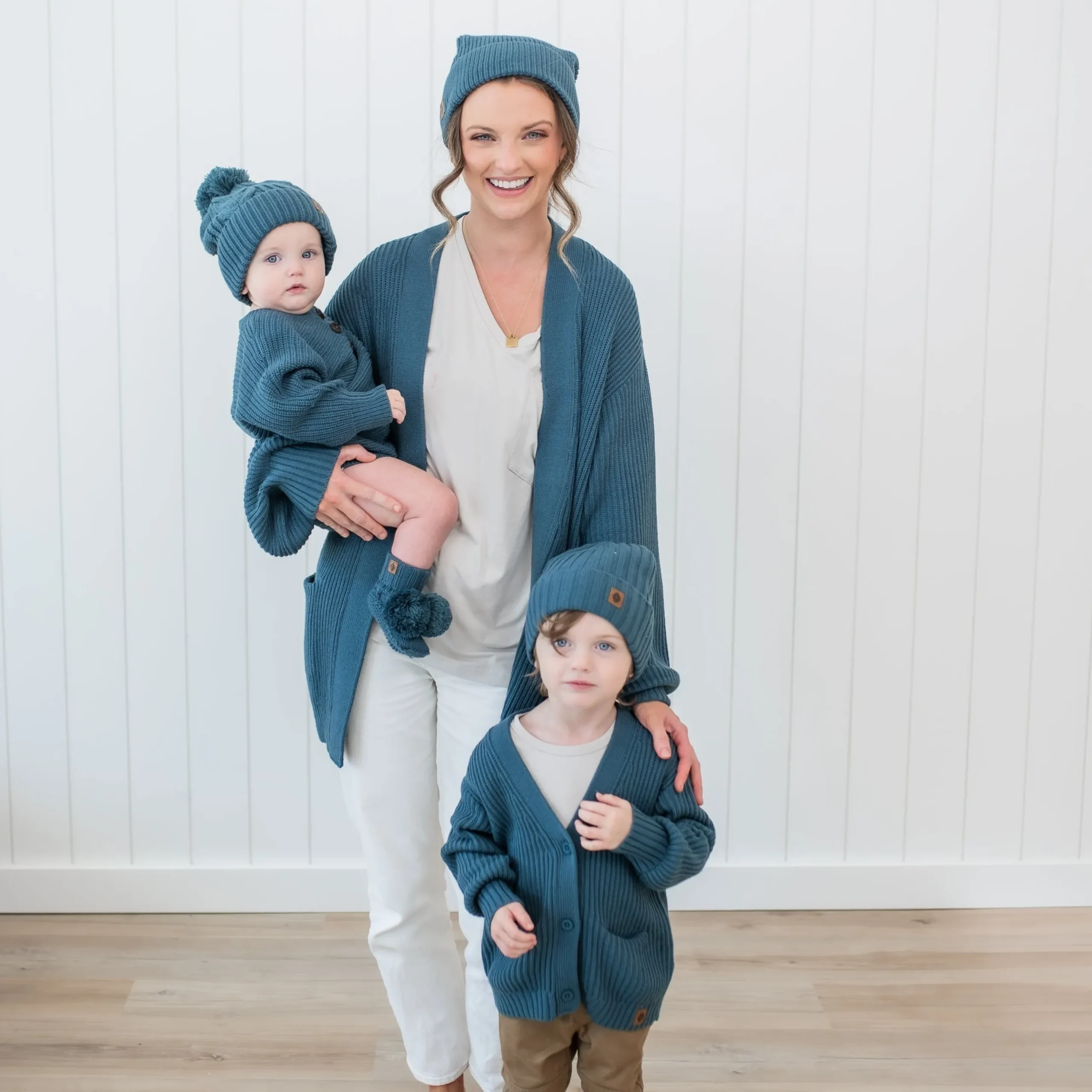 Chunky Knit Oversized Cardigan in Atlantic