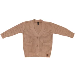 Chunky Knit Oversized Cardigan in Latte