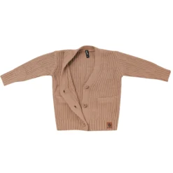 Chunky Knit Oversized Cardigan in Latte
